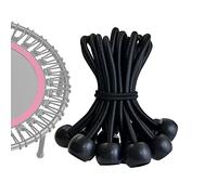 Cordini elastici di ricambio per trampolino, corde elastiche per trampolino, 15 pezzi, resistenti, con pallina, accessori per il fitness, corda elastica con gancio a T (15,5 cm)