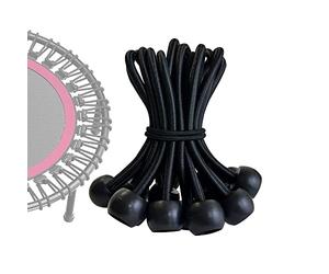 Cordini elastici di ricambio per trampolino, corde elastiche per trampolino, 15 pezzi, resistenti, con palline, accessori per trampolino fitness, corda elastica con gancio a T (23 cm)