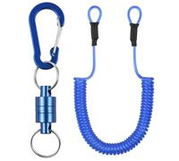 Cordini elastici for cordino for attrezzi da 6 pezzi con clip for moschettone Rilascio netto magnetico for cavo for a sgancio rapido Per Lavoro(Blue)