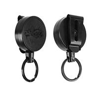 Cordini retrattili per chiavi, porta badge cordini anti-smarrimento con clip in metallo per chiavi, cacciavite, taglierina, apribottiglie, carte, taglierina piccola, nero, Refer to, Nero , Refer to