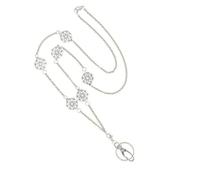 Cordino a catena alla moda per badge porta carte portachiavi cordini catena in metallo collana cordino per donne insegnante