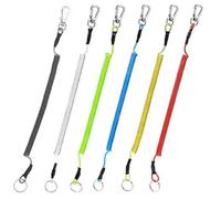 Cordino a spirale 30 pezzi Cordino chiave Pesca Corda persa Corda Catena Bobina elastica Filo elasticizzato Cavo a molla con serratura for chiavi Portafoglio Cellulare(Mix(5pcs/Color),3m)