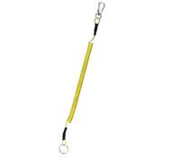 Cordino a spirale 30 pezzi Cordino chiave Pesca Corda persa Corda Catena Bobina elastica Filo elasticizzato Cavo a molla con serratura for chiavi Portafoglio Cellulare(Yellow,1.2m)