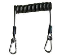 Cordino a spirale da pesca con moschettone di sicurezza corda di prolunga per attrezzi da pesca in acque profonde canna da kayak pagaie da pesca cordino a spirale