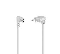 Cordino alimentare, gomito su 2 lati, spina euro, forma 8/C7, 5 m, blc