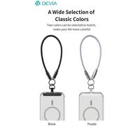 Devia, Cinturino da polso con cavo USB-C 60W ultraresistente, Viola