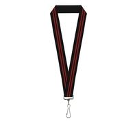 Buckle-Down Cordino con fibbia Stripe 22" x 1" Nero/Rosso