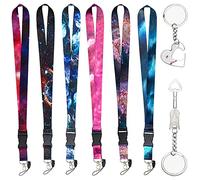Cordino da Collo Portachiavi Lanyard Neck Strap Lanyards 6 PCS Cordino Portachiav con Portachiavi per Carte di identità, Chiavi, Impiegati, Studenti, Porta Biglietti da Visita Office