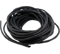 Cordino di cotone cerato nero, 2 mm - 10 metri - Filo per collane, filo per bracciali, filo per perline, per creazione di gioielli, macramè, progetti fai da te