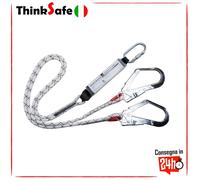 Cordino Doppio per Ponteggi con Moschettoni e Assorbitore di Energia