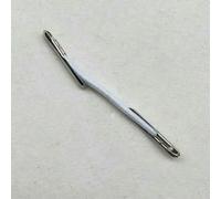 Cordino elastico corto con ardiglioni a 2 estremità, anello elastico con doppio ardiglione, fermaglio per gioielli, cinturino per penna, fermaglio per punti metallici, bianco, 45 mm