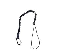 Cordino elastico di sicurezza da 6 pezzi con moschettone for arrampicata aerea lavoro in campeggio anticaduta Per Lavoro(Black)