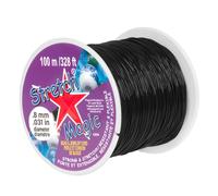 Cordino elastico per perline Stretch Magic - Colore nero, 0,8 mm di diametro, 100 metri (328 piedi) - Cordino resistente ed elastico facile da an