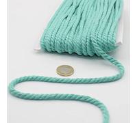 Cordino in cotone rotondo, 20 metri, 08 mm, corda intrecciata con anima in cotone naturale, ideale per fai da te, cucito, versatile 8 mm 16 menta
