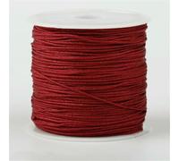 Cordino in nylon da 0,8 mm/rotolo, nodo cinese, bracciale in macramè, filo intrecciato per la creazione di gioielli fai da te, accessori con nappe e perline, colore rosso vino, 50 iarde