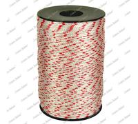 Cordino nylon bianco/rosso 1,8 mm - 500 mt su rocchetto