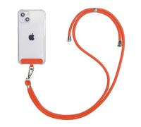 Cordino per Cellulare Telefono Universale*1 Patch*1, Regolabile Cinturino da Collo Polso, Rimovibile Catena Laccio per Cellulare, Collana per iPhone Samsung e Tutti Gli Smartphone Arancione rosso