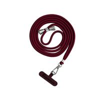 Cordino per Cellulare Universale,Regolabile Cordino da Collo Nylon Catena Collana Tracolla con Toppa di Fissaggio Compatibile con Smartphone dei Casi,Vino rosso