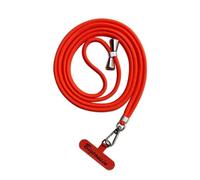 Cordino per Cellulare Universale,Regolabile Cordino da Collo Nylon Catena Collana Tracolla con Toppa di Fissaggio Compatibile con Smartphone dei Casi,Arancione rosso