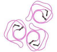 Cordino per occhiali/cinturino per occhiali con passante in silicone regolabile in confezione risparmio 3 x rosa