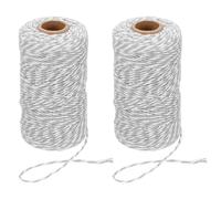 Cordino per panettieri 2 rotoli 2mm x 100m grigio e bianco