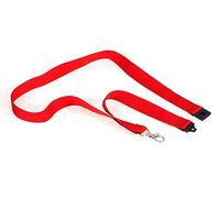 Cordino Porta Badge Rosso Set 10, 44cm × 20mm, Moschettone, Sicurezza