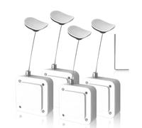 Cordino retrattile per telecomando, lunghezza 1,8 m, con cordino regolabile per telecomando TV, controller di gioco, tablet (bianco, 4 pezzi)