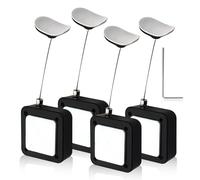Cordino retrattile per telecomando, lunghezza 1,8 m, con cordino regolabile per telecomando TV, controller di gioco, tablet (nero, 4 pezzi)