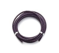 Cordino rotondo in cuoio 2 metri/lotti 3mm 4mm Genuino Cavo di Cuoio Intrecciato for il Braccialetto di Cuoio Fare Rotonda Filo di Cuoio Corda Collana Creazione di gioielli (Color : Purple, Size : 4