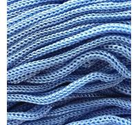 CORDINO SWAN BLACK 500 GRAMMI, ASSORTIMENTO ACCESSORI PER BORSE HANDMADE (AZZURRO)