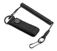Cordino Tattico,Materiale in Poliestere e PU Tattico Portachiavi Cordino Elastico,Nero Tactical Spiral Keychain,Portachiavi a Spirale per Pesca,Campeggio,Escursionismo,Sci di Fondo e Arrampicata