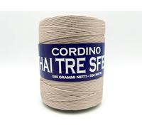 CORDINO THAI TRE SFERE 500GR/500MT PER BORSE E LAVORI ALL'UNCINETTO (BEIGE 030)