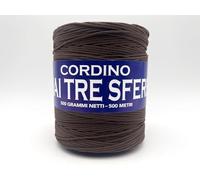 CORDINO THAI TRE SFERE 500GR/500MT PER BORSE E LAVORI ALL'UNCINETTO (MARRONE 208)