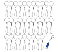 Cordino USB 30 pezzi portachiavi diviso cordino riutilizzabile per unità flash, per unità flash USB, MP3, MP4, cercatore di chiavi e badge per carta d'identità