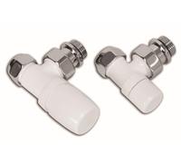 CORDIVARI KIT VALVOLA KRISTAL BIANCA A SQUADRA TERMOSTATIZZABILE PER RADIATORE TERMOSIFONE