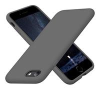 Cordking Custodia per iPhone SE 2020, custodia per iPhone 7 8, custodia in silicone ultra sottile antiurto con rivestimento in microfibra morbida, 4,7", grigio Spacy