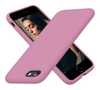 Cordking Custodia per iPhone SE 2020, custodia per iPhone 7 8, in silicone ultra sottile antiurto con rivestimento in microfibra morbida, 4,7", lilla viola