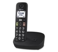 Panasonic KX-TGUA10EXB Ricevitore Aggiuntivo per Telefoni Cordless Digitali KX-TGU130/KX-TGU110, Tasti Ampi, Fav Call, Compatibile con gli Apparecchi Acustici, Necessaria Unità Principale, Nero