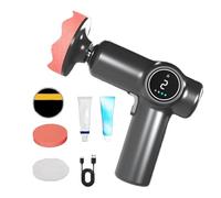 Cordless Car Buffer Polisher, Rechargeable Car Waxing and Polishing Machine, Mini Buffer Polisher Kit for Cars Detailing/Scratch Removing (C)
