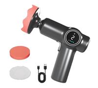 Cordless Car Buffer Polisher, Rechargeable Car Waxing and Polishing Machine, Mini Buffer Polisher Kit for Cars Detailing/Scratch Removing (A)
