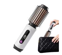 Cordless Curling Brush For Short Hair - 7,4 V ABS Nylon Styler | 3 Temperature Settings 2600 mAh Ricaricabile Comb - Lightweight Travel Hair Tool For Men and Women With Anti-Frizz Shine Boost