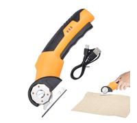 Cordless Electric Scissors - Cardboard Cutter | Safety Lock, Front LED Ligh | Rechargeable 12V Precision Shear Handles Alloy Steel Blades, Ergonomic ABS Grip for Fabric Leather Carpet Crafting Projects