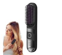 Cordless Hair Straightener, 2-in-1 Electric Curler Brush, Ionic Hair Styling Tool, (7.87x1.61x1.57 inches), Portable for Travel, Salon, Home Use, Quick Styling Solution