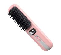 Cordless Hair Straightener Brush, Negative Ion Hair Straightener Comb, Lightweight Hair Straightener Brush, Portable Hot Comb Straightener, Hair Straightener Brush For Home