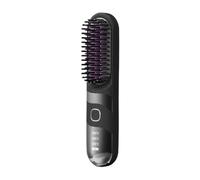 Cordless Hair Straightener, Electric Curler Brush, 2 in 1 Ionic Hair Straightener Brush, Fast Heat Up, Sleek Results, Travel Ready, Salon Quality Styling for Home