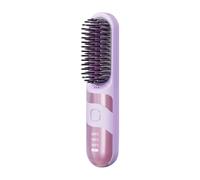 Cordless Hair Straightener, Electric Curler Brush with Anti Scalding Technology and Ionic Smoothing Feature, 2-in-1 Portable Styling Tool for Travel, Salon, Home Use, and On-the-Go Touch-Ups