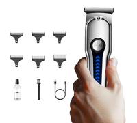 Cordless Hair Trimmer Set - Rechargeable Hair Groomer Cutter | Beard Styling Quiet Trimmer | Adjustable Clippers Kit for Men’s Detailing, Outlining, Travel, Home Use, Barber