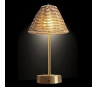 Cordless Lamps Rechargeable | 3 Levels Rattan Vintage USB Rechargeable Portable Light - T 34*16cm Bedside Table Lamp - For Bedroom Study Work Dorm Nail Puzzle Sewing Craft College Crafting Piano