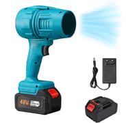 Cordless Leaf Blower, Battery Powered Handheld Electric Blower for Yard, Garage, Patio (1battery,Blue)