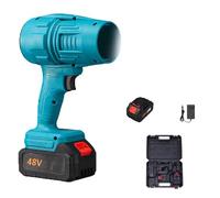 Cordless Leaf Blower Handheld, Pro Blower, Turbo Blowers 2.0, Super Power Air Duster for Yard/Patio/Car Cleaning (Blue+1 batterie)